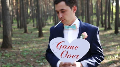 Groom game over Stock Footage 58164632