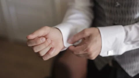 Groom getting dressed Stock Footage 61910528