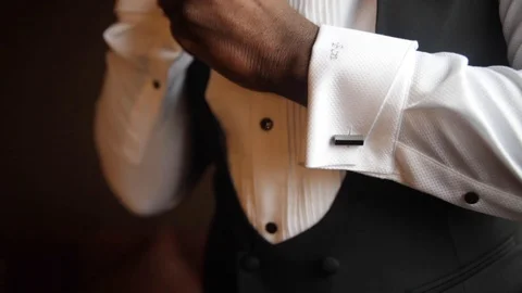 Groom getting ready on wedding day Stock Footage 104684966