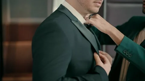 Groom is getting ready for the wedding Stock Footage 220273002