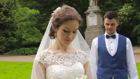 The groom goes to the bride Video stock 72459257