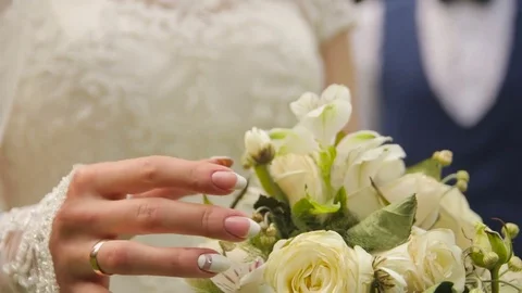 The groom goes to the bride Stock Footage 73426814