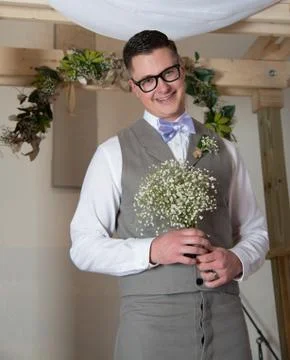 Groom Hamming it Up Stock Photos