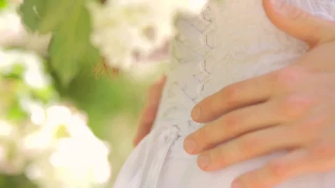 The groom hugs the bride Stock Footage 78212655