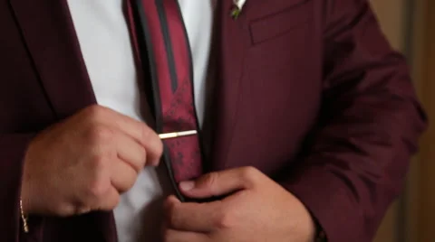Groom prepares for wedding Stock Footage 53426794