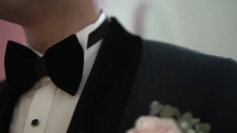 Groom Preparing To Wedding Day 1 Video stock 141445337