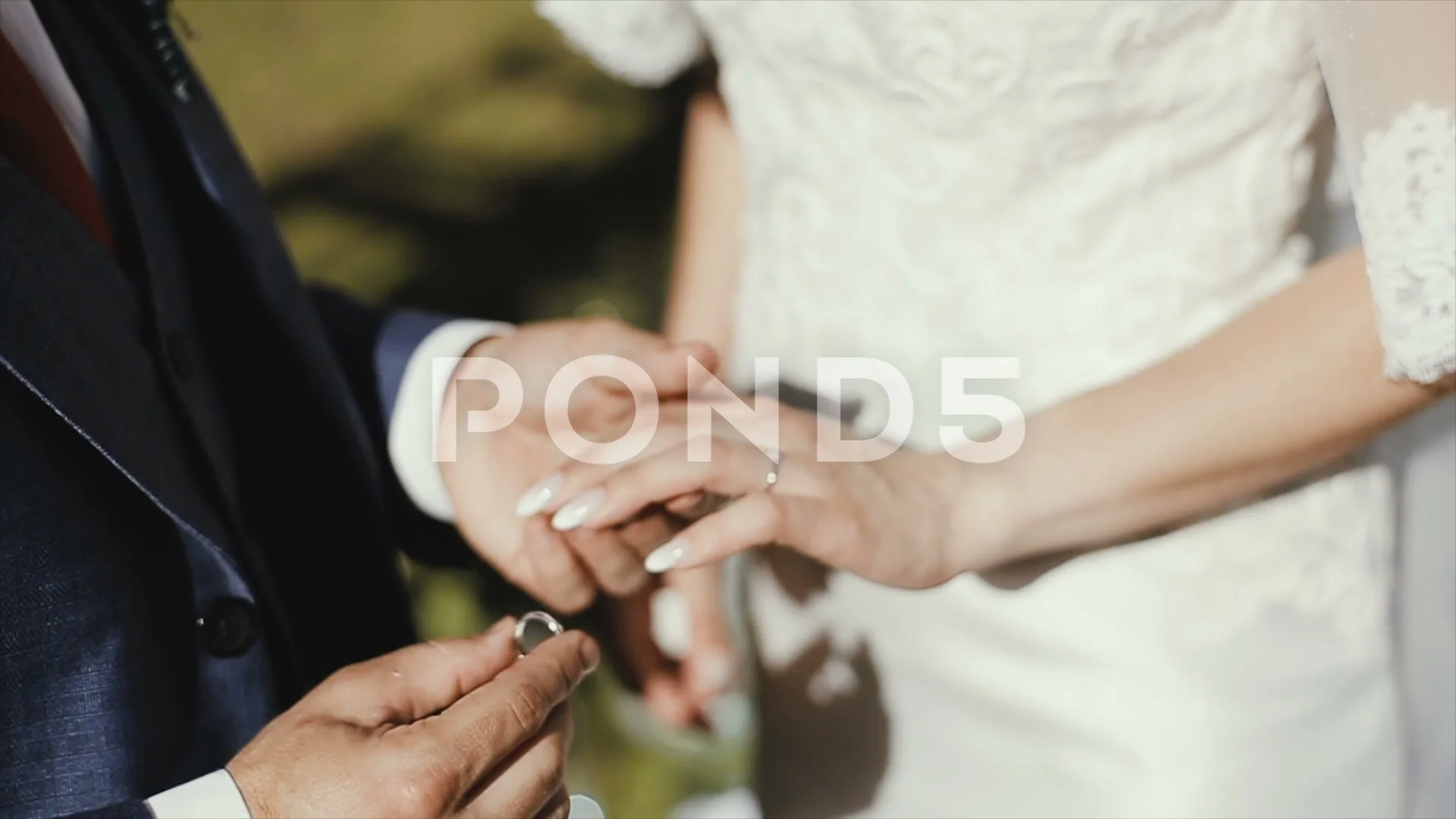 Marriage Wedding Ceremony Exchange Rings Close Stock Photo, 58% OFF