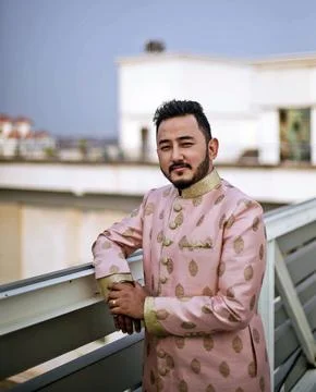The groom ready for the wedding ceremony. Stock Photos