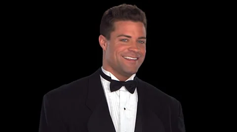 Groom smiling Stock Footage 5099957