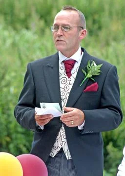 Groom speech Stock Photos