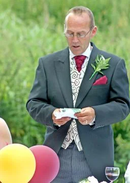 Groom speech Stock Photos
