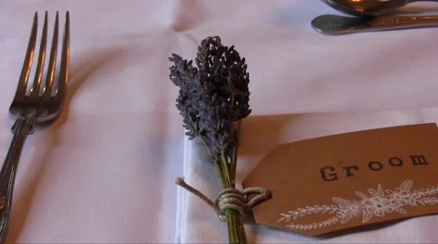 Groom Table Setting Stock Footage 55102081
