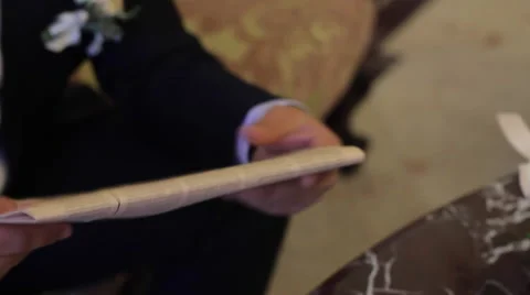 Groom waiting Stock Footage 49328533