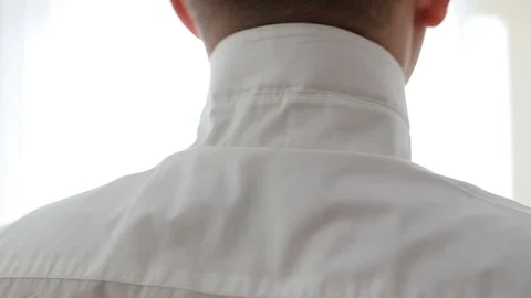 The groom wears a butterfly Stock Footage 83395432