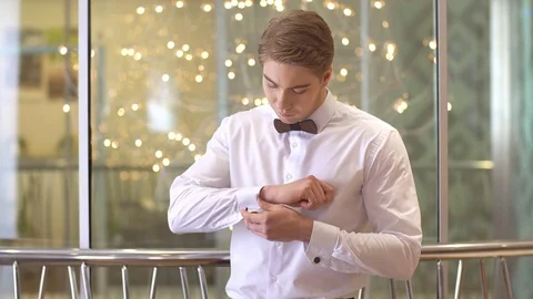 The Groom Wears Cufflinks Video stock 74556908
