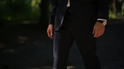 Groom in wedding suit Stock Footage 64443886