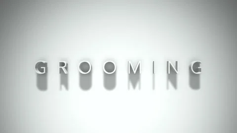 Grooming 3D title animation with shadows on a white background Stock Footage 297515730