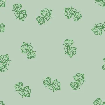 Grooming dog line seamless pattern Illustrazione stock