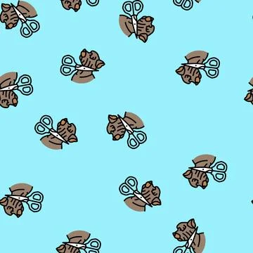 Grooming dog vector seamless pattern Illustrazione stock