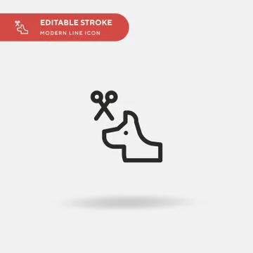 Grooming Simple vector icon. Illustration symbol design template for web mobi Stock Illustration