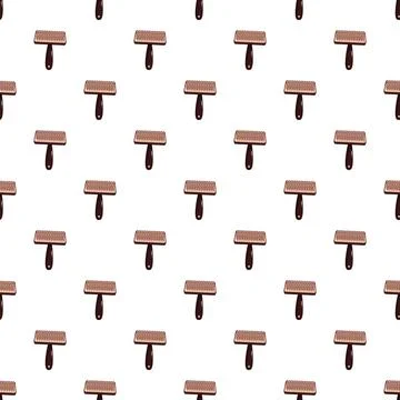 Grooming slicker brushes creating seamless pattern background イラスト素材
