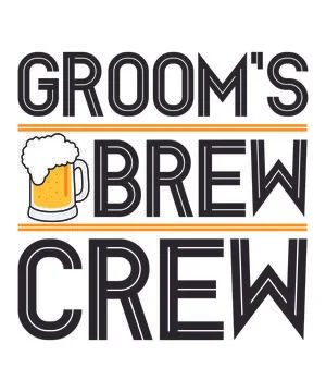 Groom's Brew Crew Stock Illustration