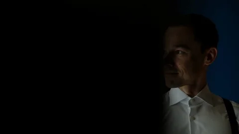 Groom's Face Close Up. Stock Footage 111782812