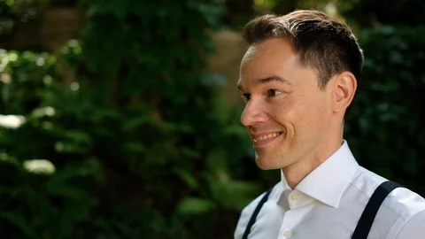 Groom's Face Close Up. Stock Footage 111783052
