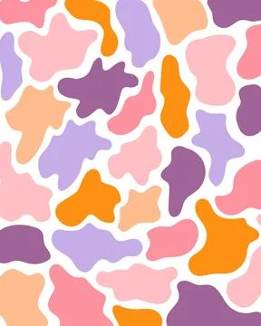 Groovy abstract background with shapeless forms vector illustration bright co Stock Illustration