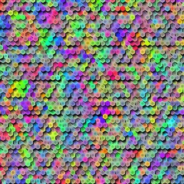 Groovy Abstract Rainbow Hexagon Background Stock Illustration
