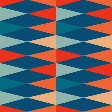 Groovy aesthetic pattern with triangles Stock Illustration