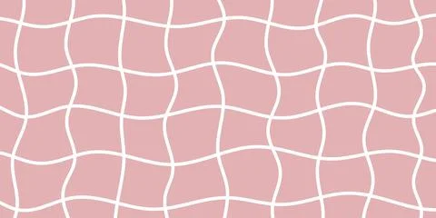 Groovy Checkerboard Pattern, Psychedelic Abstract Grid Background of 1970s .. Illustrazione stock