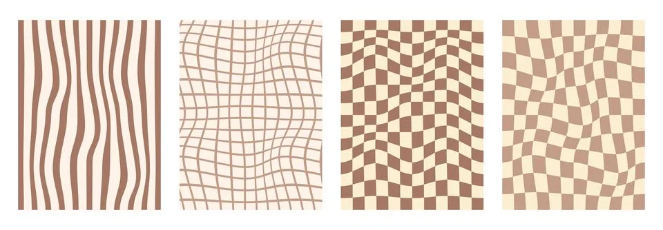Groovy checkerboard pattern set. Psychedelic checker background pack. Trippy y2k イラスト素材