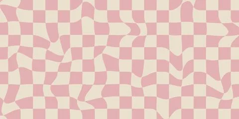 Groovy Checkerboard Patterns. Psychedelic Abstract Grid Backgrounds 1970s Ret 스톡 일러스트