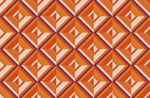 Groovy checkered seamless pattern, vintage geometric backgrounds, retro style イラスト素材