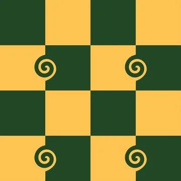 Groovy checkered seamless patterns with a funnel Stock Illustration