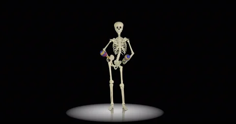 Groovy dancing skeleton. Stock Footage 66791088
