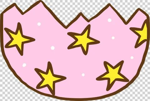 Groovy Easter Egg Broken shell Doodle Hand Drawn 스톡 일러스트