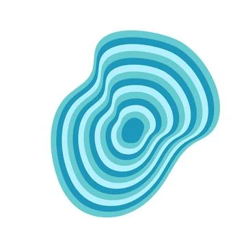 Groovy frame, shape, background. Vector illustration flat Stock Illustration