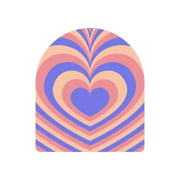 Groovy frame, shape, background. Vector illustration flat Illustrazione stock