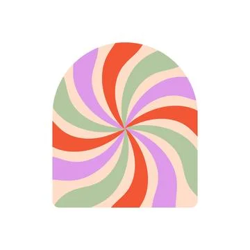 Groovy frame, shape, background. Vector illustration flat 스톡 일러스트