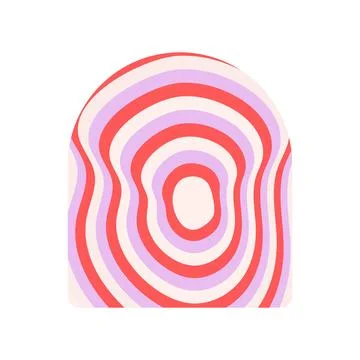 Groovy frame, shape, background. Vector illustration flat Stock Illustration