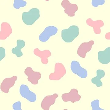 Groovy Lava Lamp Seamless Pattern. Psychedelic Fluid Drops Vector Background  Stock Illustration