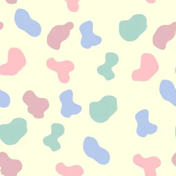 Groovy Lava Lamp Seamless Pattern. Psychedelic Fluid Drops Vector Background  Stock Illustration