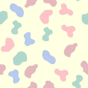 Groovy Lava Lamp Seamless Pattern. Psychedelic Fluid Drops Vector Background  Stock Illustration