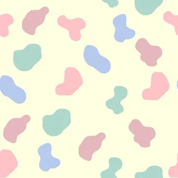 Groovy Lava Lamp Seamless Pattern. Psychedelic Fluid Drops Vector Background  Stock Illustration