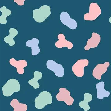 Groovy Lava Lamp Seamless Pattern. Psychedelic Fluid Drops Vector Background  Stock Illustration