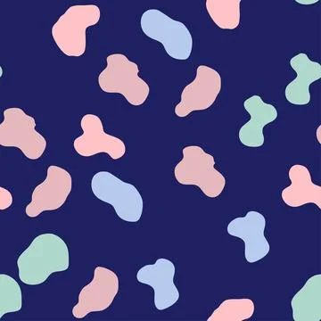 Groovy Lava Lamp Seamless Pattern. Psychedelic Fluid Drops Vector Background  イラスト素材