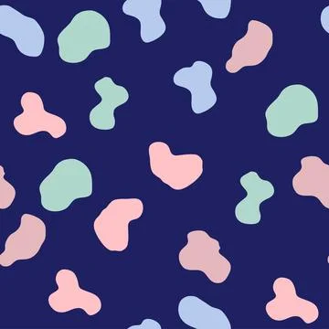 Groovy Lava Lamp Seamless Pattern. Psychedelic Fluid Drops Vector Background  Illustrazione stock