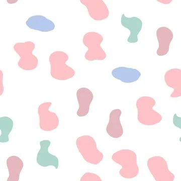 Groovy Lava Lamp Seamless Pattern. Psychedelic Fluid Drops Vector Background  Illustrazione stock